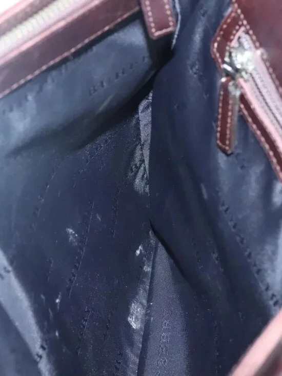 BURBERRY Nova Check Hand Bag Nylon Beige Silver Auth 120399 - Picture 13 of 16